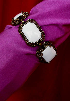 a beautiful vintage costume jewelry bridal bracelet