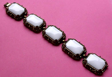 a beautiful vintage costume jewelry bridal bracelet
