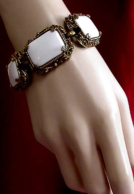 a beautiful vintage costume jewelry bridal bracelet