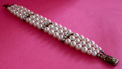 a beautiful vintage costume jewelry bridal bracelet