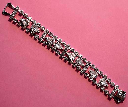 a beautiful vintage costume jewelry bridal bracelet
