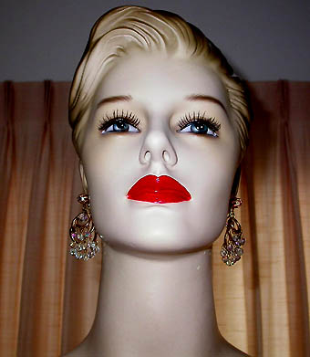 a beautiful vintage costume jewelry bridal earrings