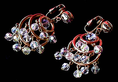 a beautiful vintage costume jewelry bridal earrings
