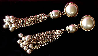 a beautiful vintage costume jewelry bridal earrings