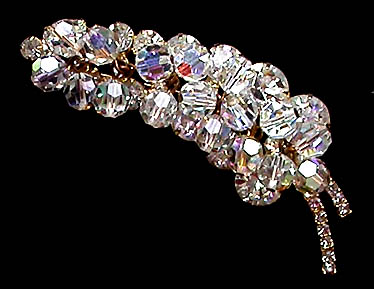 a beautiful vintage costume jewelry bridal brooch