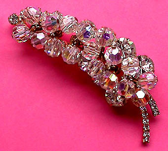 a beautiful vintage costume jewelry bridal brooch