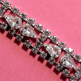 a beautiful vintage costume jewelry bridal bracelet
