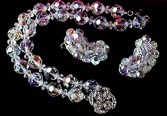 a beautiful vintage costume jewelry parure