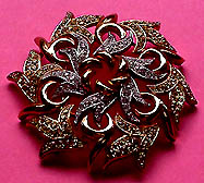 a beautiful vintage costume jewelry bridal brooch