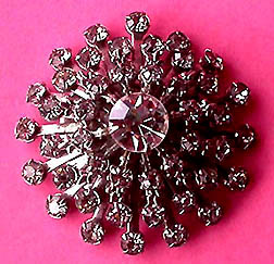 a beautiful vintage costume jewelry bridal brooch
