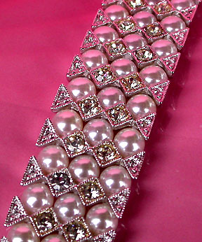 a beautiful vintage costume jewelry bridal bracelet