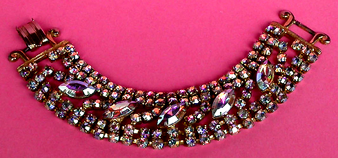 a beautiful vintage costume jewelry bridal bracelet