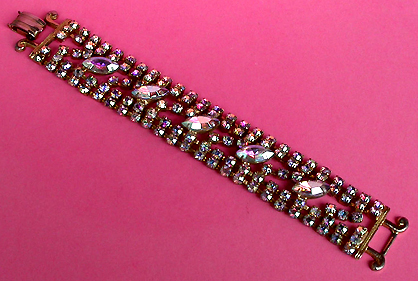 a beautiful vintage costume jewelry bridal bracelet
