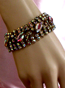 a beautiful vintage costume jewelry bridal bracelet