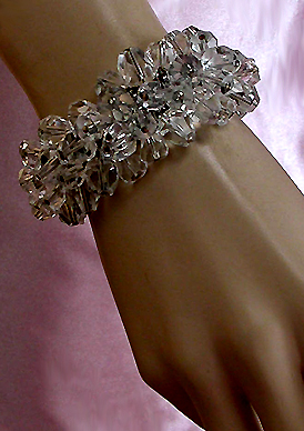 a beautiful vintage costume jewelry bridal bracelet