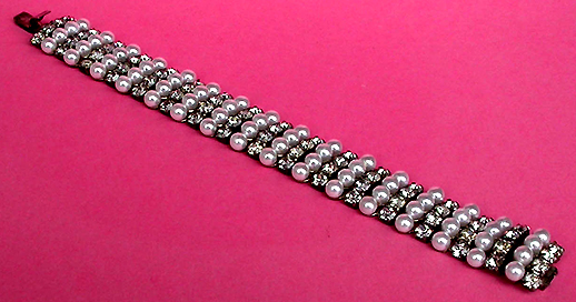 a beautiful vintage costume jewelry bridal bracelet