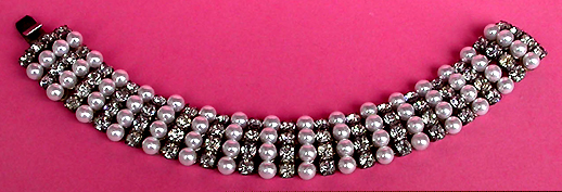 a beautiful vintage costume jewelry bridal bracelet