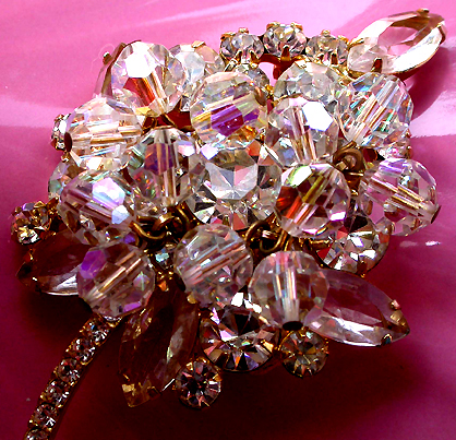 a beautiful vintage costume jewelry parure