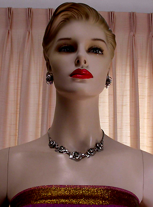 a beautiful vintage costume jewelry parure