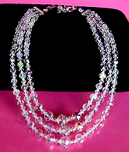 a beautiful Miriam Haskell vintage costume jewelry necklace, bracelet and earrings