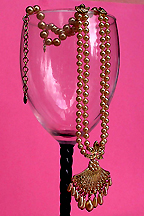 a beautiful Miriam Haskell vintage costume jewelry necklace, bracelet and earrings