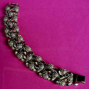 a beautiful vintage costume jewelry bridal bracelet