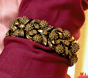 a beautiful vintage costume jewelry bridal bracelet