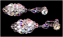 a beautiful vintage costume jewelry earrings unsigned