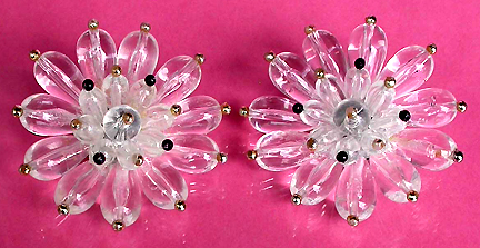 a beautiful vintage costume jewelry bridal earrings
