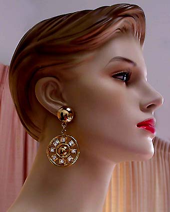 a beautiful vintage costume jewelry bridal earrings