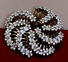 a beautiful vintage costume jewelry bridal brooch