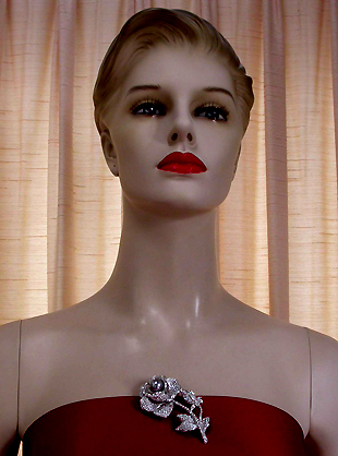 a beautiful vintage costume jewelry bridal brooch