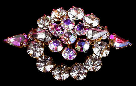 a beautiful vintage costume jewelry bridal brooch