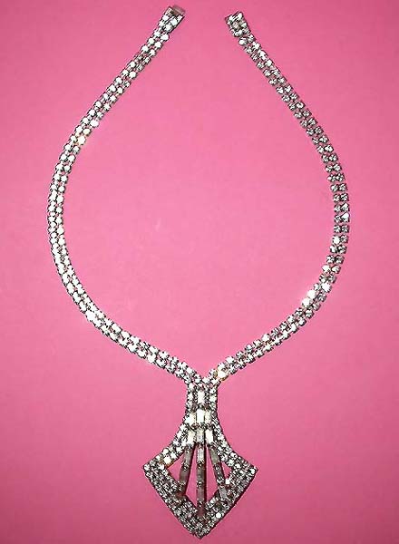 a beautiful vintage costume jewelry bridal necklaces