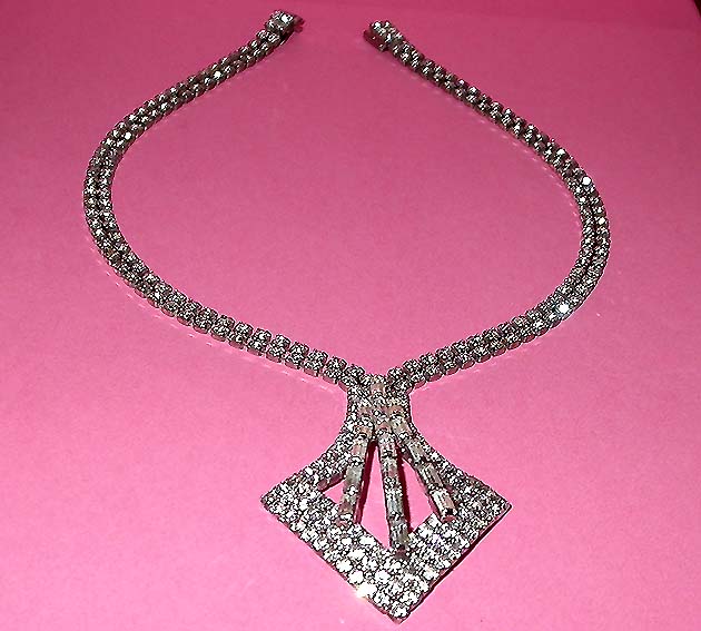 a beautiful vintage costume jewelry bridal necklaces