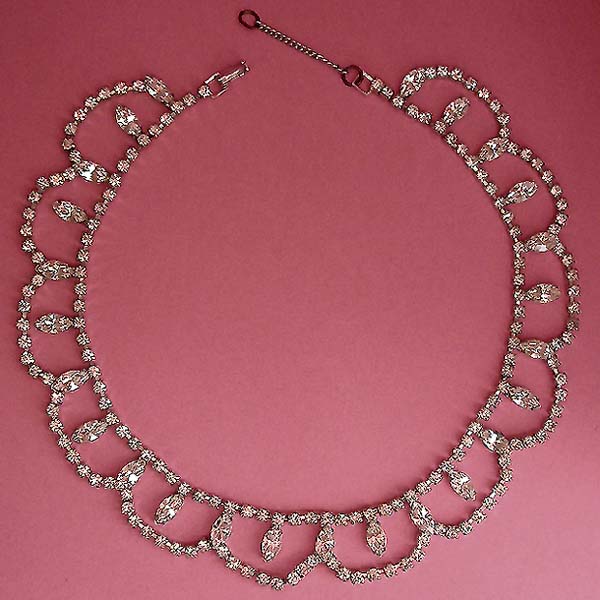 a beautiful vintage costume jewelry bridal necklaces