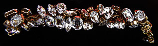 a beautiful vintage costume jewelry crystal rhinestone bracelet