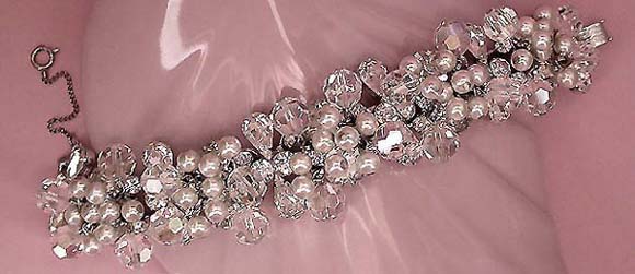 a beautiful vintage costume jewelry bracelet