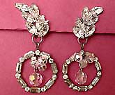 a beautiful vintage costume jewelry earrings WEISS