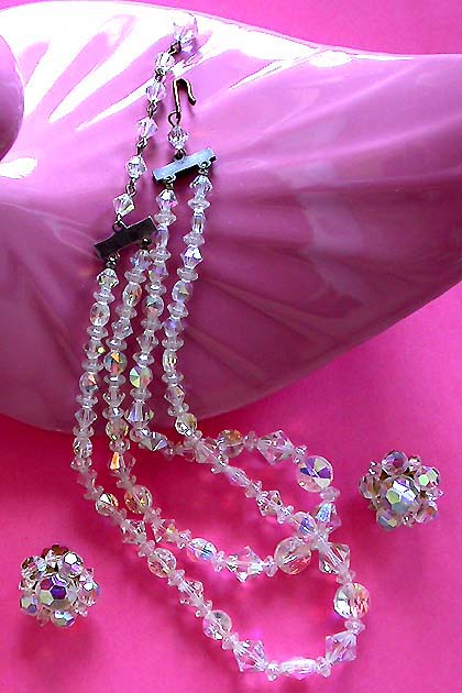 a beautiful vintage costume jewelry bridal necklaces