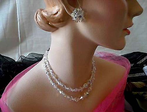 a beautiful vintage costume jewelry bridal necklaces