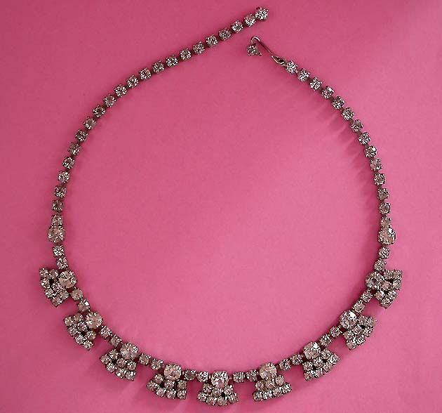 a beautiful vintage costume jewelry bridal necklaces