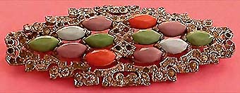 a beautiful vintage costume jewelry brooch unsigned