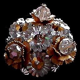a beautiful vintage costume jewelry brooch unsigned