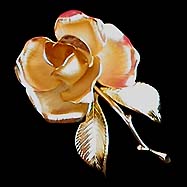 a beautiful vintage costume jewelry brooch unsigned