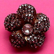 a beautiful vintage costume jewelry brooch signed