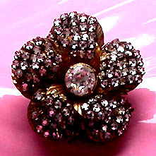 a beautiful vintage costume jewelry brooch signed