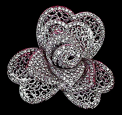 a beautiful vintage costume jewelry brooch unsigned