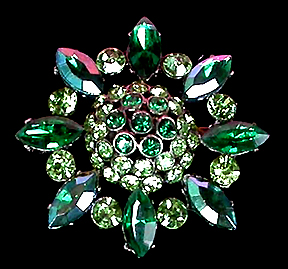 a beautiful vintage costume jewelry brooch unsigned