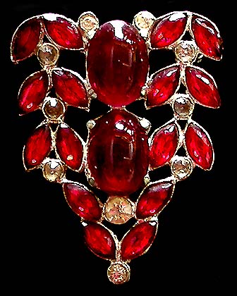 a beautiful vintage costume jewelry brooch unsigned